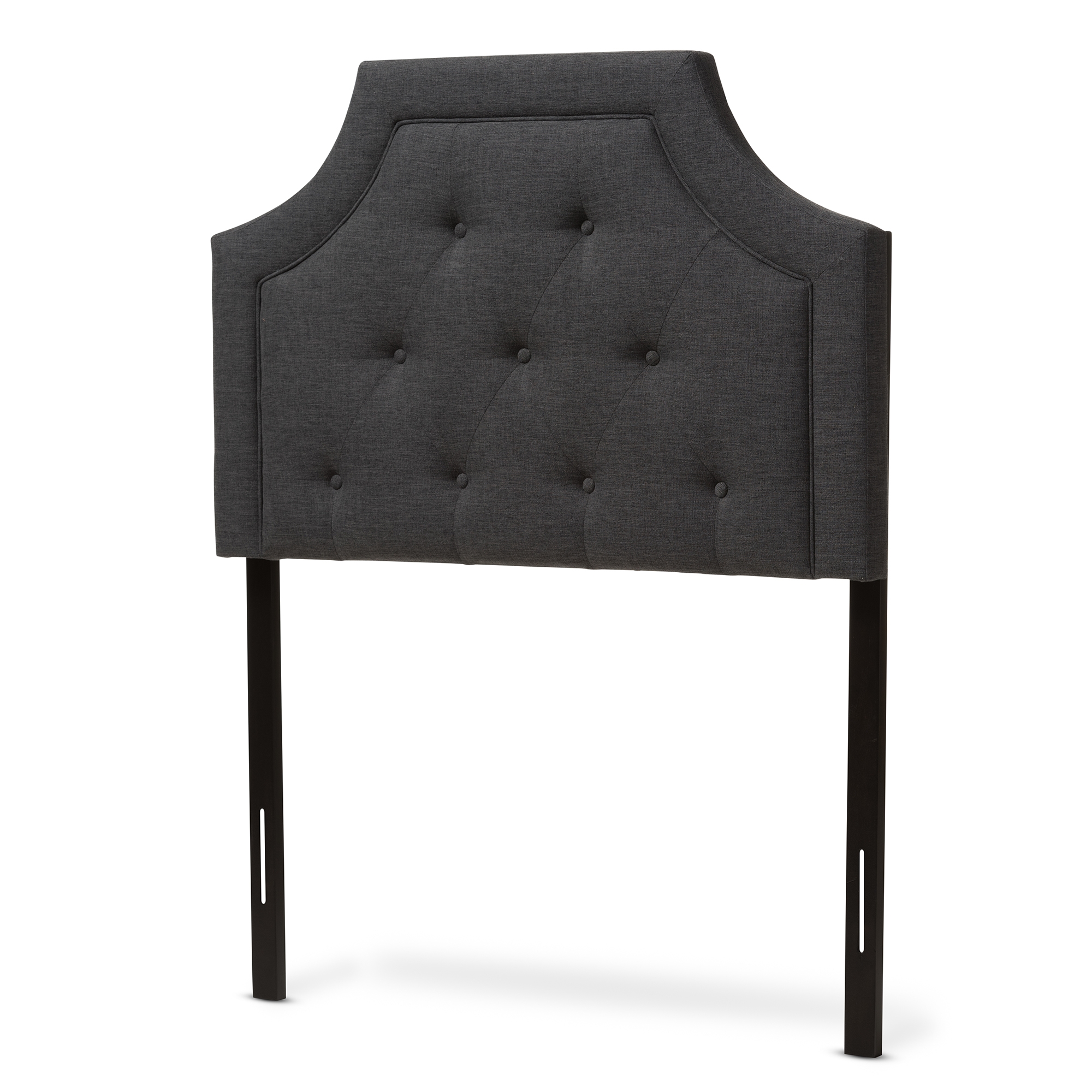 Baxton Studio Mars Modern and Contemporary Dark Grey Fabric Twin Size Headboard