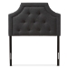 Baxton Studio Mars Modern and Contemporary Dark Grey Fabric Twin Size Headboard - BSOBBT6623-Dark Grey-Twin HB-H1217-20