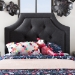 Baxton Studio Mars Modern and Contemporary Dark Grey Fabric Twin Size Headboard - BSOBBT6623-Dark Grey-Twin HB-H1217-20