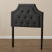 Baxton Studio Mars Modern and Contemporary Dark Grey Fabric Twin Size Headboard - BSOBBT6623-Dark Grey-Twin HB-H1217-20
