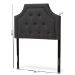 Baxton Studio Mars Modern and Contemporary Dark Grey Fabric Twin Size Headboard - BSOBBT6623-Dark Grey-Twin HB-H1217-20