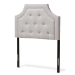 Baxton Studio Mars Modern and Contemporary Greyish Beige Fabric Twin Size Headboard