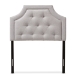 Baxton Studio Mars Modern and Contemporary Greyish Beige Fabric Twin Size Headboard - BSOBBT6623-Greyish Beige-Twin HB-H1217-14