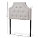 Baxton Studio Mars Modern and Contemporary Greyish Beige Fabric Twin Size Headboard - BSOBBT6623-Greyish Beige-Twin HB-H1217-14
