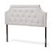 Baxton Studio Mars Modern and Contemporary Greyish Beige Fabric Full Size Headboard