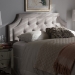 Baxton Studio Mars Modern and Contemporary Greyish Beige Fabric Full Size Headboard - BSOBBT6623-Greyish Beige-Full HB-H1217-14