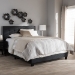 Baxton Studio Brookfield Modern and Contemporary Charcoal Grey Fabric King Size Bed - BSOCF8747B-Charcoal-King