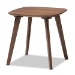Baxton Studio Dahlia Mid-Century Modern Walnut Wood End Table