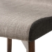 Baxton Studio Kimberly Mid-Century Modern Beige and Brown Fabric Dining Chair (Set of 2) - BSOKimberly-Brown/Dark-Brown-DC