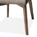 Baxton Studio Kimberly Mid-Century Modern Beige and Brown Fabric Dining Chair (Set of 2) - BSOKimberly-Brown/Dark-Brown-DC