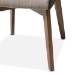 Baxton Studio Kimberly Mid-Century Modern Walnut Wood Round 5-Piece Dining Set - BSOKimberly-Brown/Walnut 5PC Dining Set