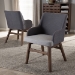 Baxton Studio Monte Mid-Century Modern Two-Tone Grey Fabric Armchair (Set of 2) - BSOMonte-Dark-Grey/Light-Grey-DC