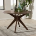 Baxton Studio Monte Mid-Century Modern Walnut Wood 47-Inch Round Dining Table - BSOMonte-Walnut-Round-DT