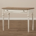 Baxton Studio Marquetterie French Provincial Weathered Oak and Whitewash Writing Desk - BSOPRL5VM(AR)/M B