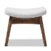 Baxton Studio Vera Mid-Century Modern Light Grey Fabric Upholstered Ottoman - BSOVera-Light-Grey-Otto