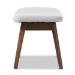 Baxton Studio Vera Mid-Century Modern Light Grey Fabric Upholstered Ottoman - BSOVera-Light-Grey-Otto