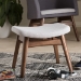 Baxton Studio Vera Mid-Century Modern Light Grey Fabric Upholstered Ottoman - BSOVera-Light-Grey-Otto