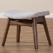 Baxton Studio Vera Mid-Century Modern Light Grey Fabric Upholstered Ottoman - BSOVera-Light-Grey-Otto