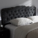 Baxton Studio Lucy Modern and Contemporary Dark Grey Fabric King Size Headboard - BSOBBT6625-Dark Grey-King HB-H1217-20