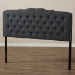 Baxton Studio Lucy Modern and Contemporary Dark Grey Fabric King Size Headboard - BSOBBT6625-Dark Grey-King HB-H1217-20