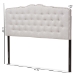 Baxton Studio Lucy Modern and Contemporary Greyish Beige Fabric Queen Size Headboard - BSOBBT6625-Greyish Beige-Queen HB-H1217-14