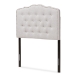 Baxton Studio Lucy Modern and Contemporary Greyish Beige Fabric Twin Size Headboard