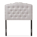 Baxton Studio Lucy Modern and Contemporary Greyish Beige Fabric Twin Size Headboard - BSOBBT6625-Greyish Beige-Twin HB-H1217-14