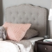 Baxton Studio Lucy Modern and Contemporary Greyish Beige Fabric Twin Size Headboard - BSOBBT6625-Greyish Beige-Twin HB-H1217-14