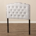 Baxton Studio Lucy Modern and Contemporary Greyish Beige Fabric Twin Size Headboard - BSOBBT6625-Greyish Beige-Twin HB-H1217-14