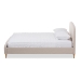 Baxton Studio Mia Mid-Century Light Beige Fabric Upholstered Full Size Platform Bed - BSOCF8814-Light Beige-Full