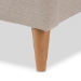 Baxton Studio Mia Mid-Century Light Beige Fabric Upholstered Full Size Platform Bed - BSOCF8814-Light Beige-Full