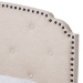 Baxton Studio Lexi Modern and Contemporary Light Beige Fabric Upholstered Full Size Bed - BSOCF8747-F-Light Beige-Full
