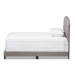 Baxton Studio Lexi Modern and Contemporary Light Grey Fabric Upholstered Queen Size Bed - BSOCF8747-F-Light Grey-Queen