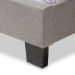 Baxton Studio Lexi Modern and Contemporary Light Grey Fabric Upholstered Queen Size Bed - BSOCF8747-F-Light Grey-Queen