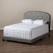 Baxton Studio Lexi Modern and Contemporary Light Grey Fabric Upholstered Queen Size Bed - BSOCF8747-F-Light Grey-Queen
