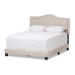 Baxton Studio Emerson Modern and Contemporary Light Beige Fabric Upholstered Full Size Bed