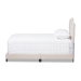 Baxton Studio Emerson Modern and Contemporary Light Beige Fabric Upholstered Full Size Bed - BSOCF8747-G-Light Beige-Full