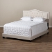 Baxton Studio Emerson Modern and Contemporary Light Beige Fabric Upholstered Full Size Bed - BSOCF8747-G-Light Beige-Full