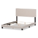 Baxton Studio Hampton Modern and Contemporary Light Beige Fabric Upholstered King Size Bed - BSOCF8747-H-Light Beige-King