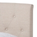 Baxton Studio Cassandra Modern and Contemporary Light Beige Fabric Upholstered Queen Size Bed - BSOCF8747-I-Light Beige-Queen