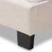 Baxton Studio Cassandra Modern and Contemporary Light Beige Fabric Upholstered Queen Size Bed - BSOCF8747-I-Light Beige-Queen