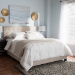 Baxton Studio Cassandra Modern and Contemporary Light Beige Fabric Upholstered Queen Size Bed - BSOCF8747-I-Light Beige-Queen