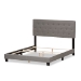 Baxton Studio Cassandra Modern and Contemporary Light Grey Fabric Upholstered Queen Size Bed - BSOCF8747-I-Light Grey-Queen