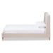 Baxton Studio Adelaide Retro Modern Light Beige Fabric Upholstered King Size Platform Bed - BSOCF8862-Light Beige-King