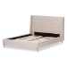 Baxton Studio Adelaide Retro Modern Light Beige Fabric Upholstered King Size Platform Bed - BSOCF8862-Light Beige-King