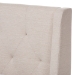 Baxton Studio Adelaide Retro Modern Light Beige Fabric Upholstered King Size Platform Bed - BSOCF8862-Light Beige-King