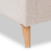 Baxton Studio Adelaide Retro Modern Light Beige Fabric Upholstered King Size Platform Bed - BSOCF8862-Light Beige-King
