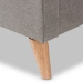 Baxton Studio Adelaide Retro Modern Light Grey Fabric Upholstered King Size Platform Bed - BSOCF8862-Light Grey-King