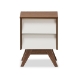 Baxton Studio Hildon Mid-Century Modern White and Walnut Wood 2-Drawer Storage Nightstand - BSOHildon NS-Walnut/White