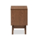 Baxton Studio Hildon Mid-Century Modern White and Walnut Wood 2-Drawer Storage Nightstand - BSOHildon NS-Walnut/White